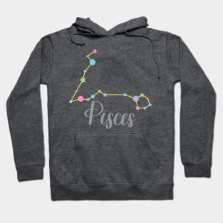 Pisces Zodiac Constellation in Pastels Hoodie